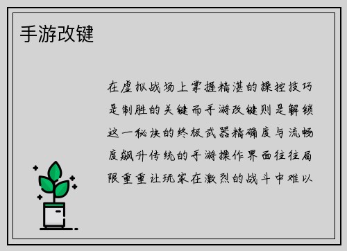 手游改键